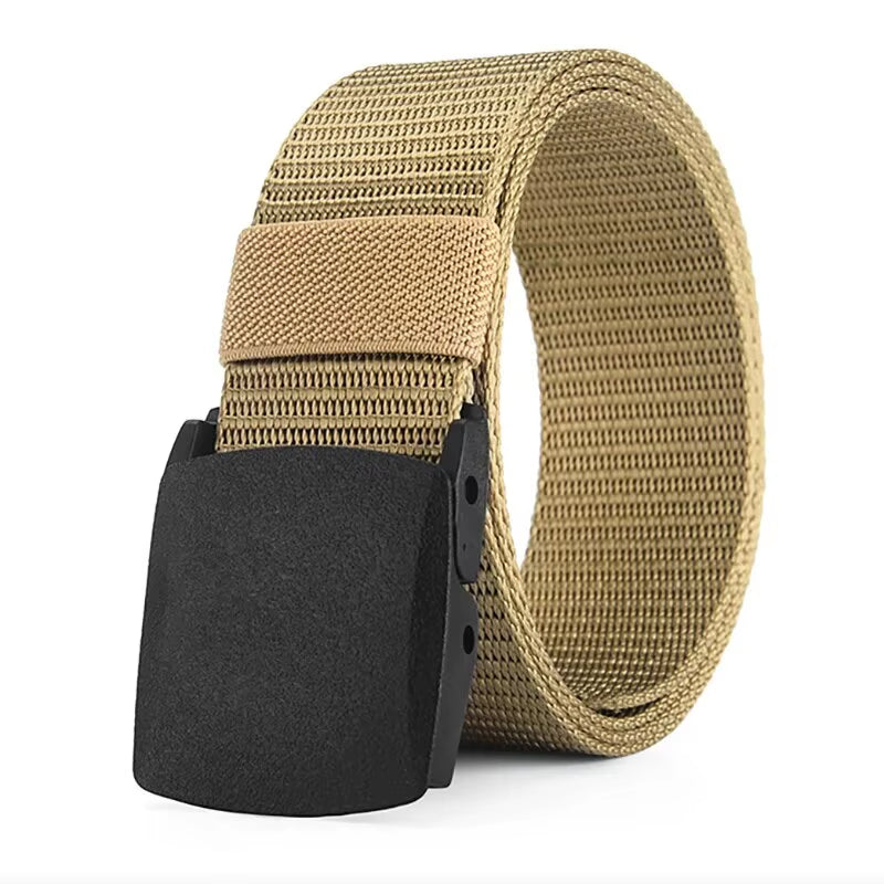 Men's Outdoor Casual Canvas Belt - Metal-Free Nylon Tactical Belt for Training and Sports, Suitable for Pants and Jeans for Both Men and Women