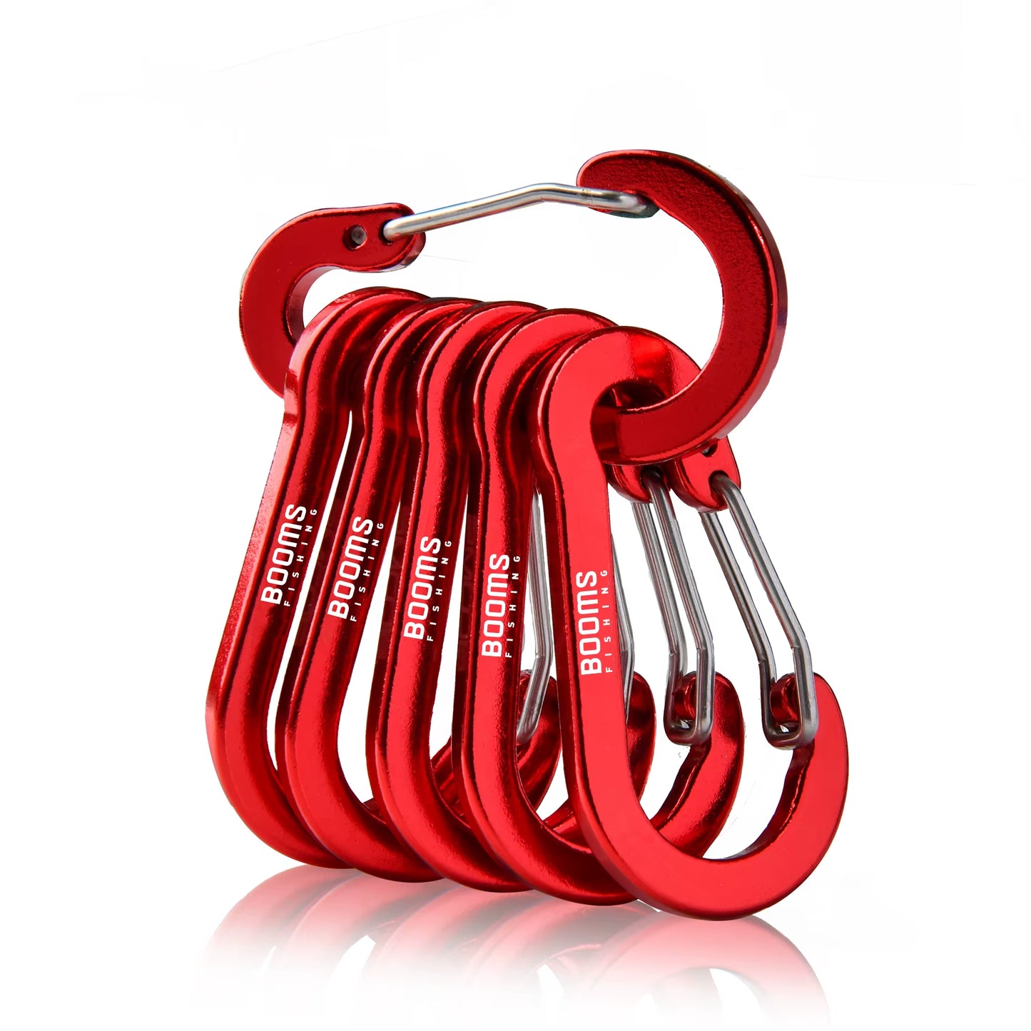 CC1 Steel Small Carabiner Clips - Outdoor Camping Multi-Tool Fishing Accessories (Pack of 6)