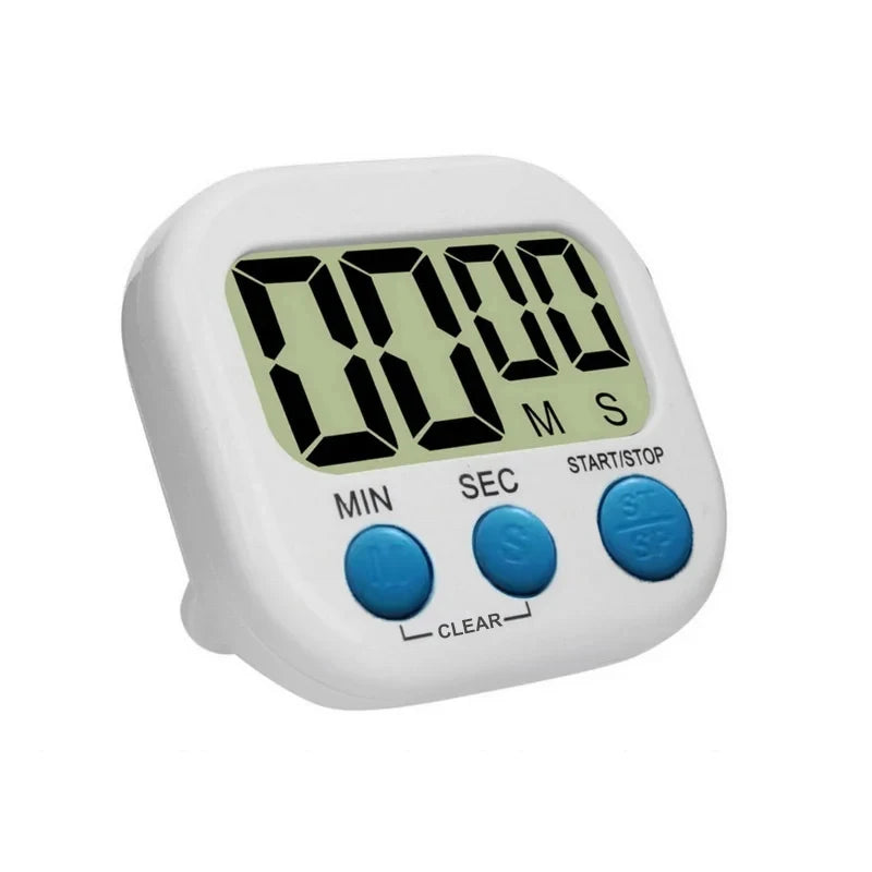 LCD Digital Kitchen Timer with Magnetic Backing - Large Countdown and Count-Up Functionality with Clear Loud Alarm - Stonego Home Kitchen Accessory