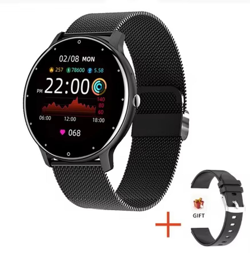 Smart Watch for Men and Women with Full Touch Screen, Bluetooth 5.2, Waterproof IP67, Sports Fitness Tracker - Model ZL02