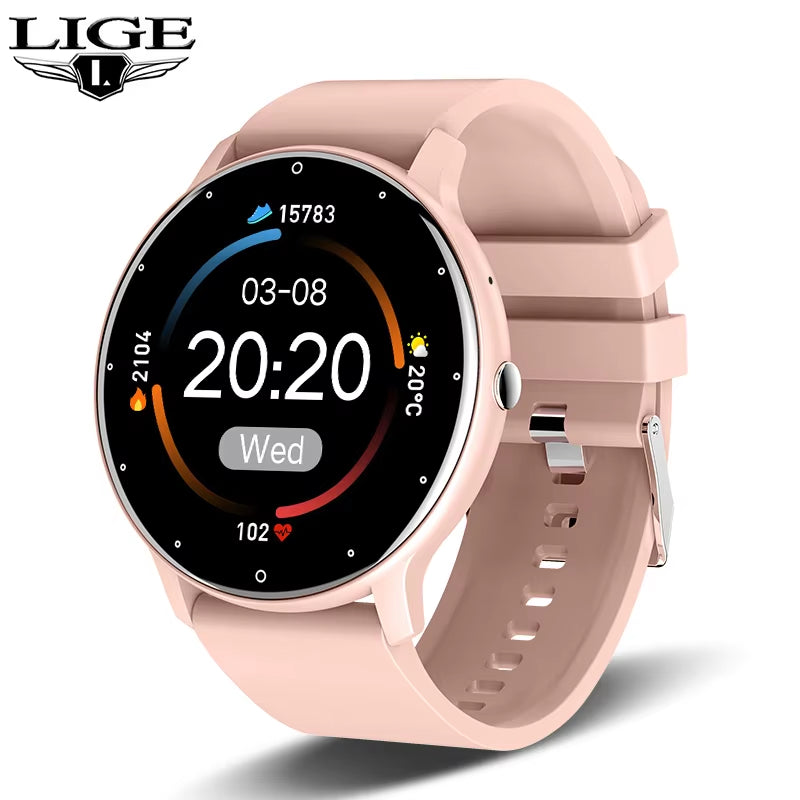 Smart Watch for Men and Women with Full Touch Screen, Bluetooth 5.2, Waterproof IP67, Sports Fitness Tracker - Model ZL02