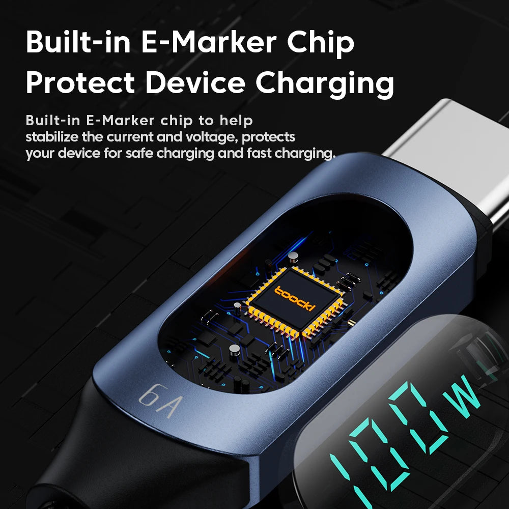 100W USB-C to USB-C PD Fast Charging and Data Transfer Cable for MacBook and iPad