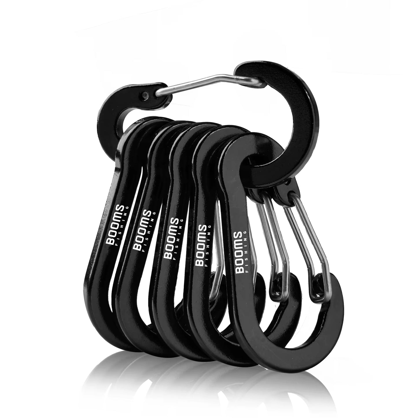 CC1 Steel Small Carabiner Clips - Outdoor Camping Multi-Tool Fishing Accessories (Pack of 6)