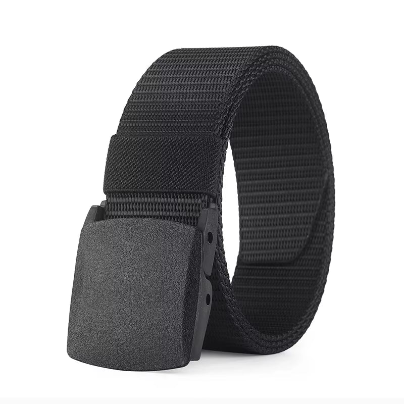 Men's Outdoor Casual Canvas Belt - Metal-Free Nylon Tactical Belt for Training and Sports, Suitable for Pants and Jeans for Both Men and Women