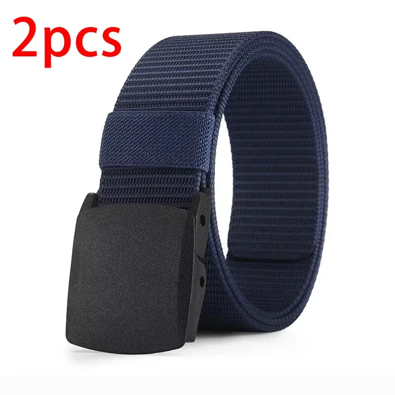Men's Outdoor Casual Canvas Belt - Metal-Free Nylon Tactical Belt for Training and Sports, Suitable for Pants and Jeans for Both Men and Women