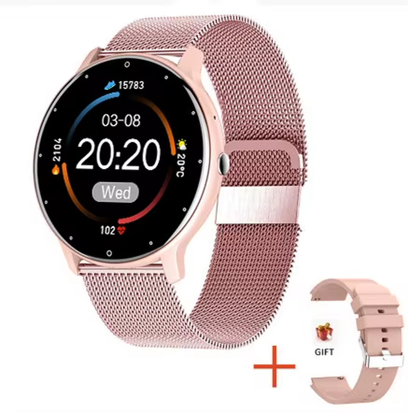 Smart Watch for Men and Women with Full Touch Screen, Bluetooth 5.2, Waterproof IP67, Sports Fitness Tracker - Model ZL02
