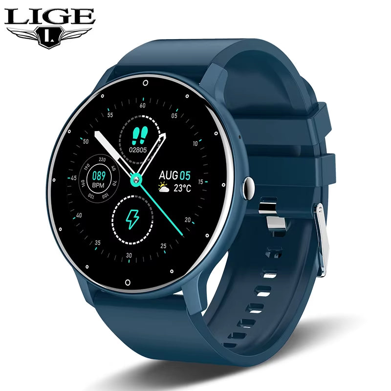 Smart Watch for Men and Women with Full Touch Screen, Bluetooth 5.2, Waterproof IP67, Sports Fitness Tracker - Model ZL02