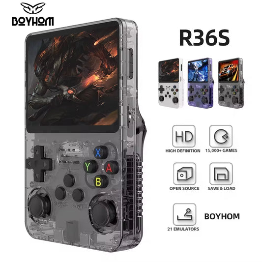 128GB R36S Retro Handheld Video Game Console with Linux System, 3.5-Inch IPS Screen, R35S Pro Portable Pocket Video Player, Preloaded with 64GB of Games