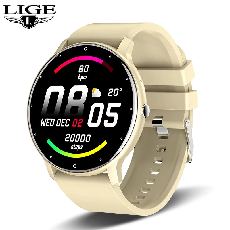 Smart Watch for Men and Women with Full Touch Screen, Bluetooth 5.2, Waterproof IP67, Sports Fitness Tracker - Model ZL02