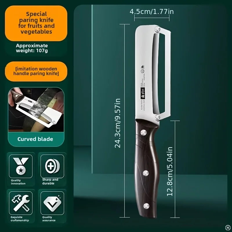 Stainless Steel Peeler with Wooden Handle for Efficient Fruit and Vegetable Preparation | Durable and Smooth Performance