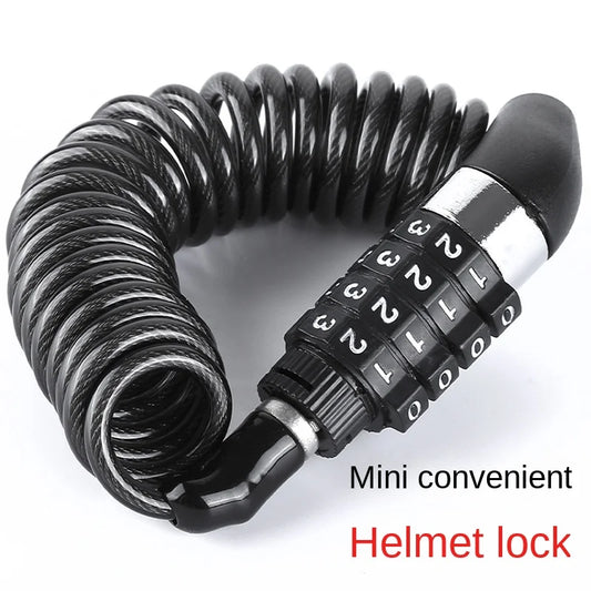 Steel Wire Chain Lock for Bicycles and Motorcycles - Anti-Theft Code Lock for Luggage and Helmets