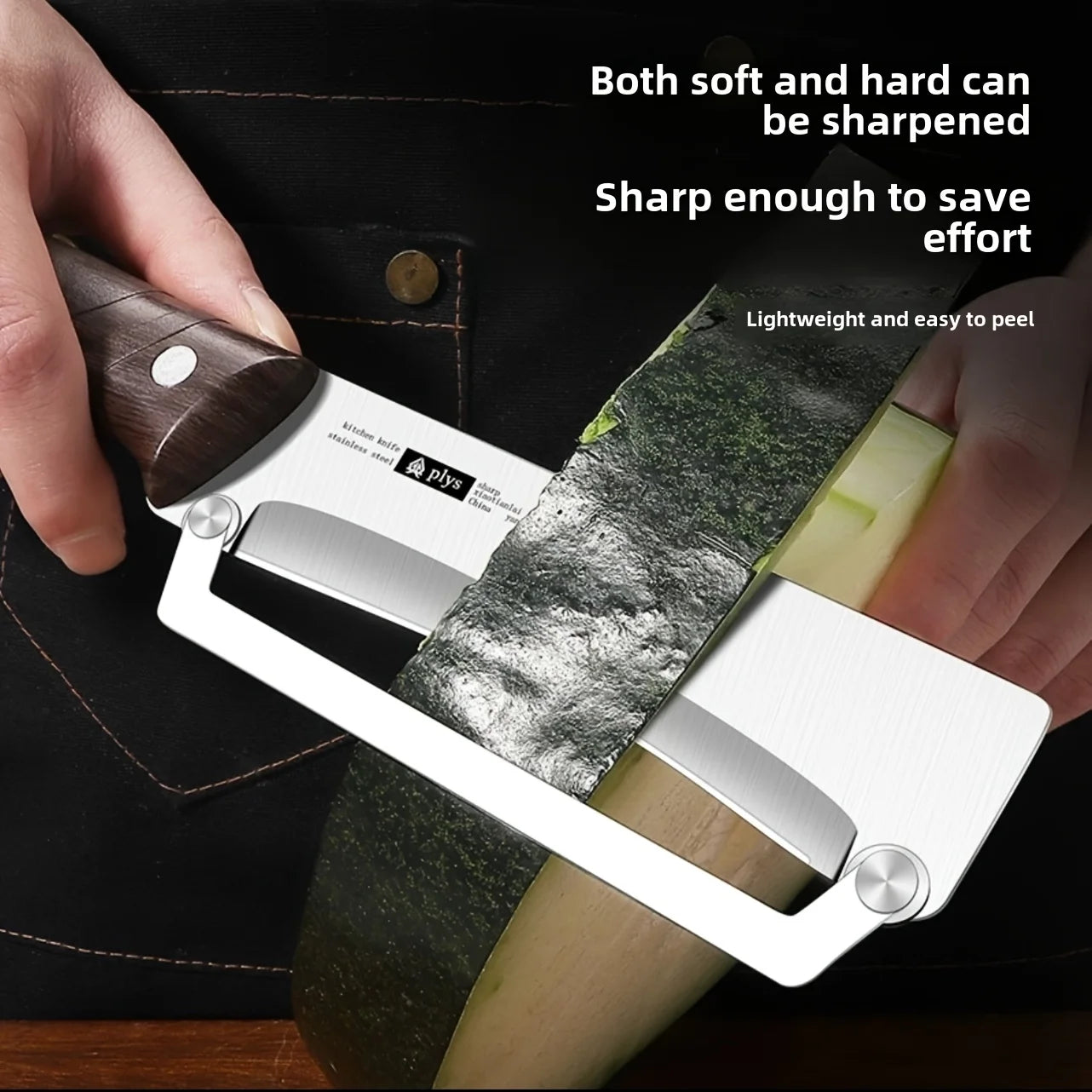 Stainless Steel Peeler with Wooden Handle for Efficient Fruit and Vegetable Preparation | Durable and Smooth Performance