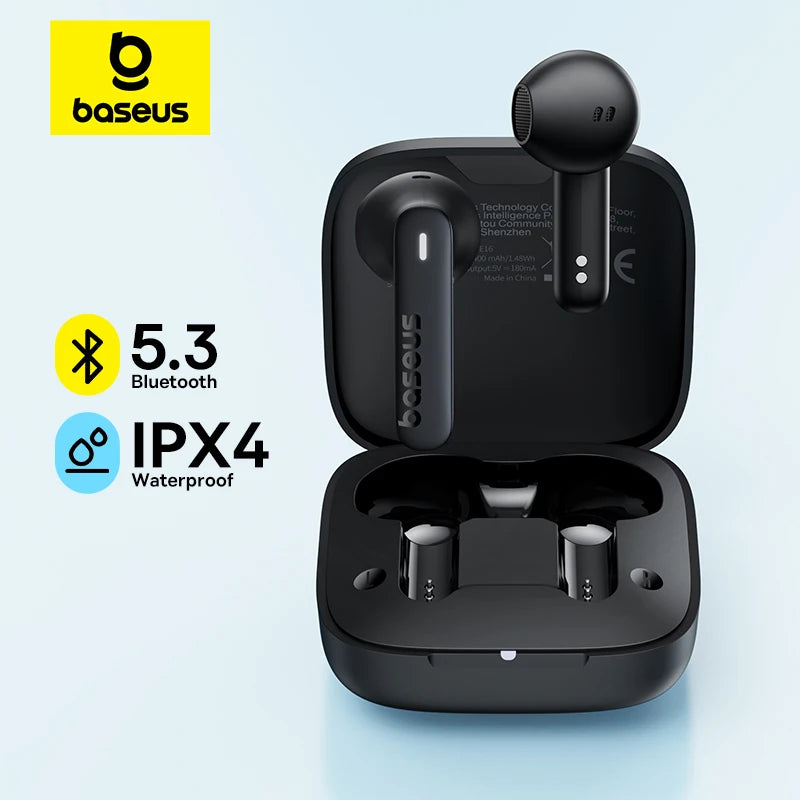 Bowie E16 Wireless Earphones - Bluetooth 5.3 TWS, IPX4 Waterproof, 30 Hours Playtime, 13mm Driver, Hi-Fi Sound Quality
