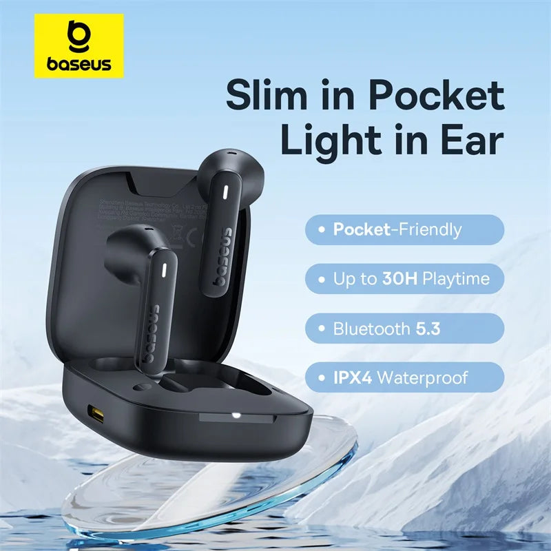 Bowie E16 Wireless Earphones - Bluetooth 5.3 TWS, IPX4 Waterproof, 30 Hours Playtime, 13mm Driver, Hi-Fi Sound Quality