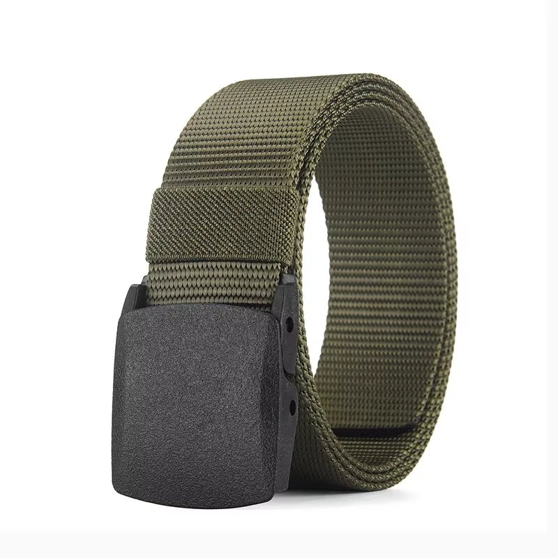 Men's Outdoor Casual Canvas Belt - Metal-Free Nylon Tactical Belt for Training and Sports, Suitable for Pants and Jeans for Both Men and Women