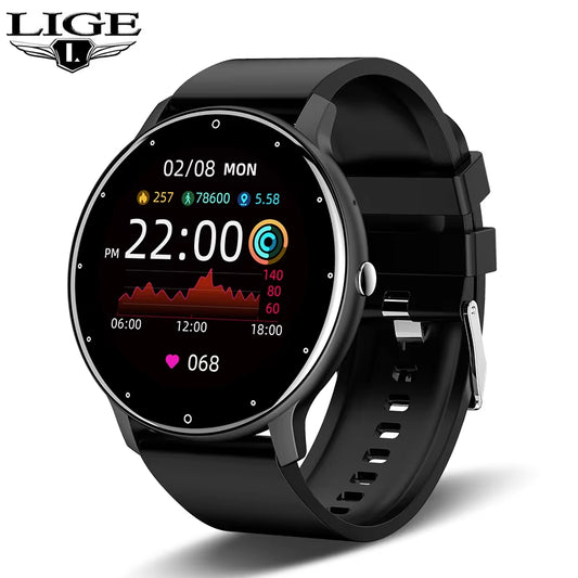 Smart Watch for Men and Women with Full Touch Screen, Bluetooth 5.2, Waterproof IP67, Sports Fitness Tracker - Model ZL02