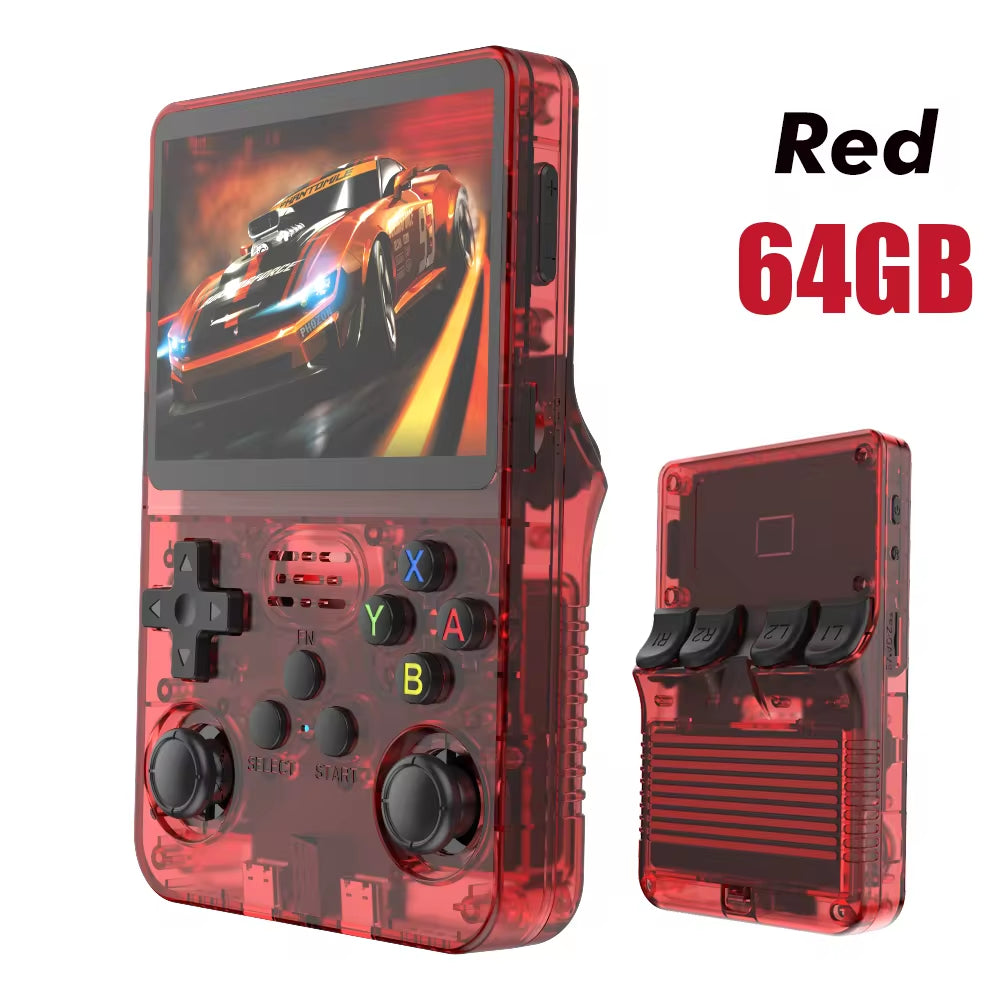 128GB R36S Retro Handheld Video Game Console with Linux System, 3.5-Inch IPS Screen, R35S Pro Portable Pocket Video Player, Preloaded with 64GB of Games