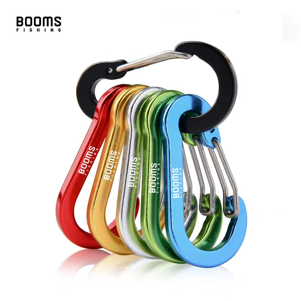 CC1 Steel Small Carabiner Clips - Outdoor Camping Multi-Tool Fishing Accessories (Pack of 6)