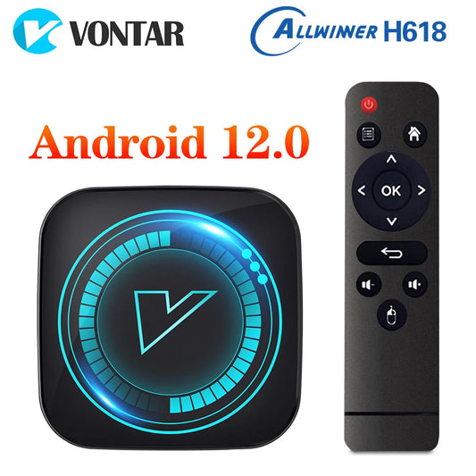H618 Smart TV Box - Android 12, Allwinner Quad-Core Cortex A53, Supports 8K Video, WiFi, Google Voice, Media Player, Set-Top Box