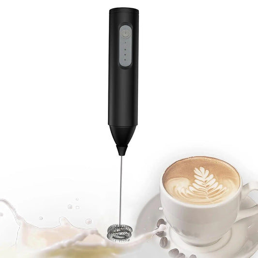 USB Rechargeable Mini Milk Frother with 3 Speed Settings - Electric Foam Maker and Whisk for Coffee and Eggs
