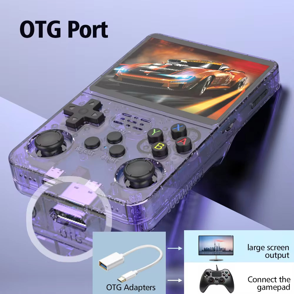 128GB R36S Retro Handheld Video Game Console with Linux System, 3.5-Inch IPS Screen, R35S Pro Portable Pocket Video Player, Preloaded with 64GB of Games