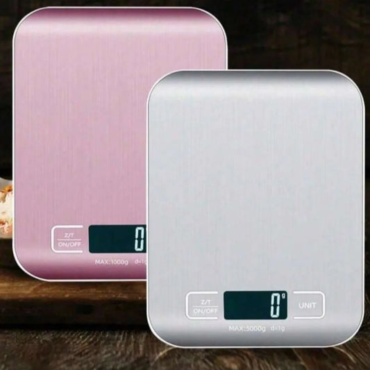 10Kg Digital Kitchen Scale with Tare Function and Stainless Steel LCD Display for Precision Coffee Brewing
