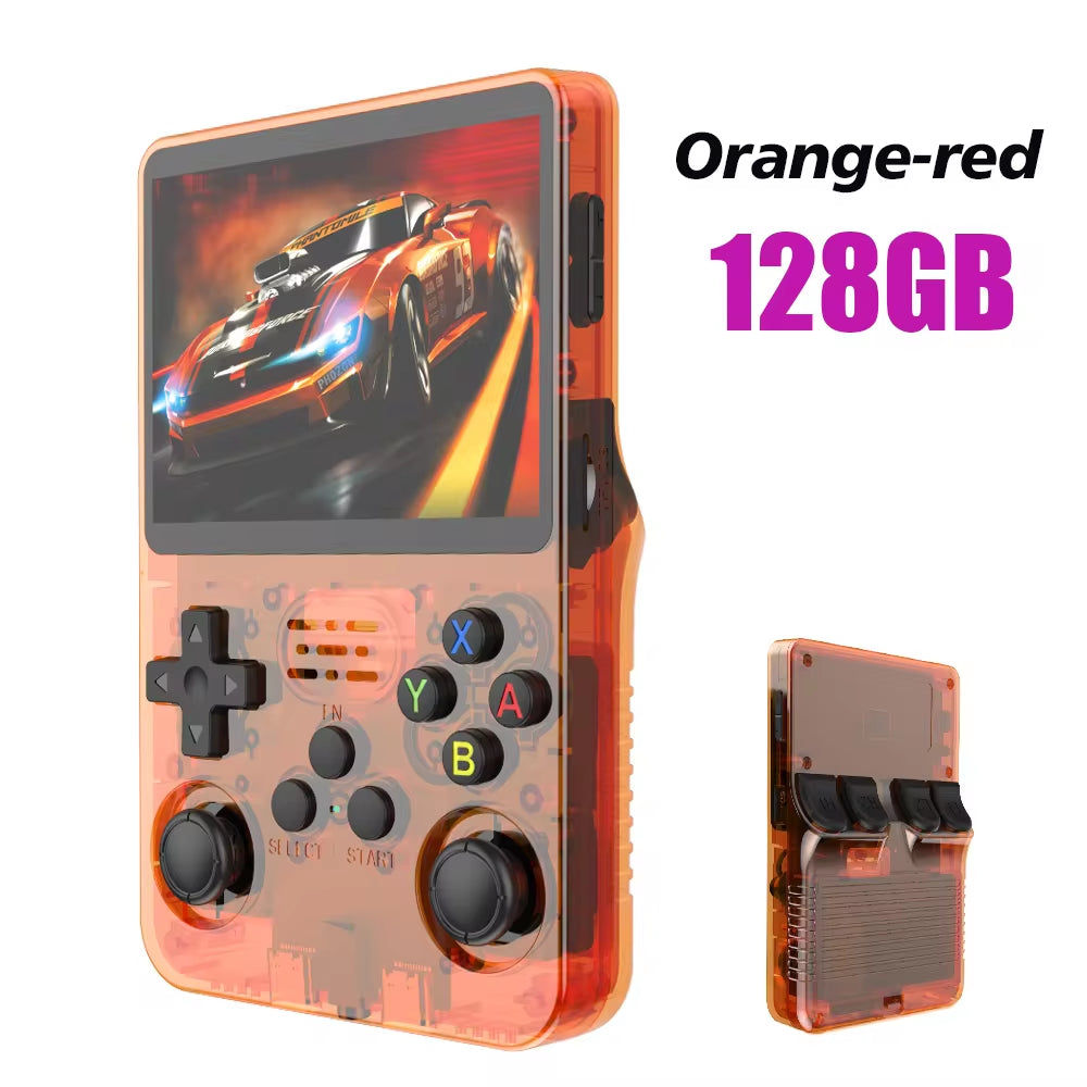 128GB R36S Retro Handheld Video Game Console with Linux System, 3.5-Inch IPS Screen, R35S Pro Portable Pocket Video Player, Preloaded with 64GB of Games