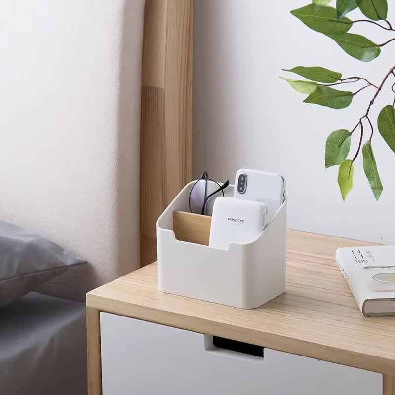 Multi-Functional Storage Box for TV and Air Conditioner Remotes, Tissue Organizer, and Cosmetic Storage Solutions