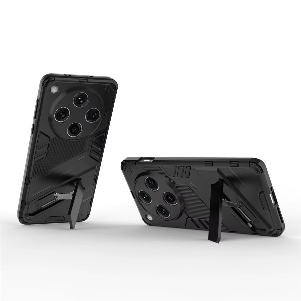 Oppo Find X8 Pro 5G Shockproof Case with Kickstand - Black PC+TPU Cover