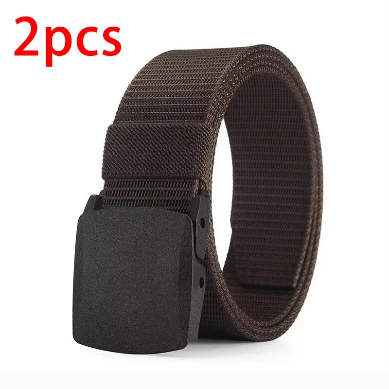 Men's Outdoor Casual Canvas Belt - Metal-Free Nylon Tactical Belt for Training and Sports, Suitable for Pants and Jeans for Both Men and Women