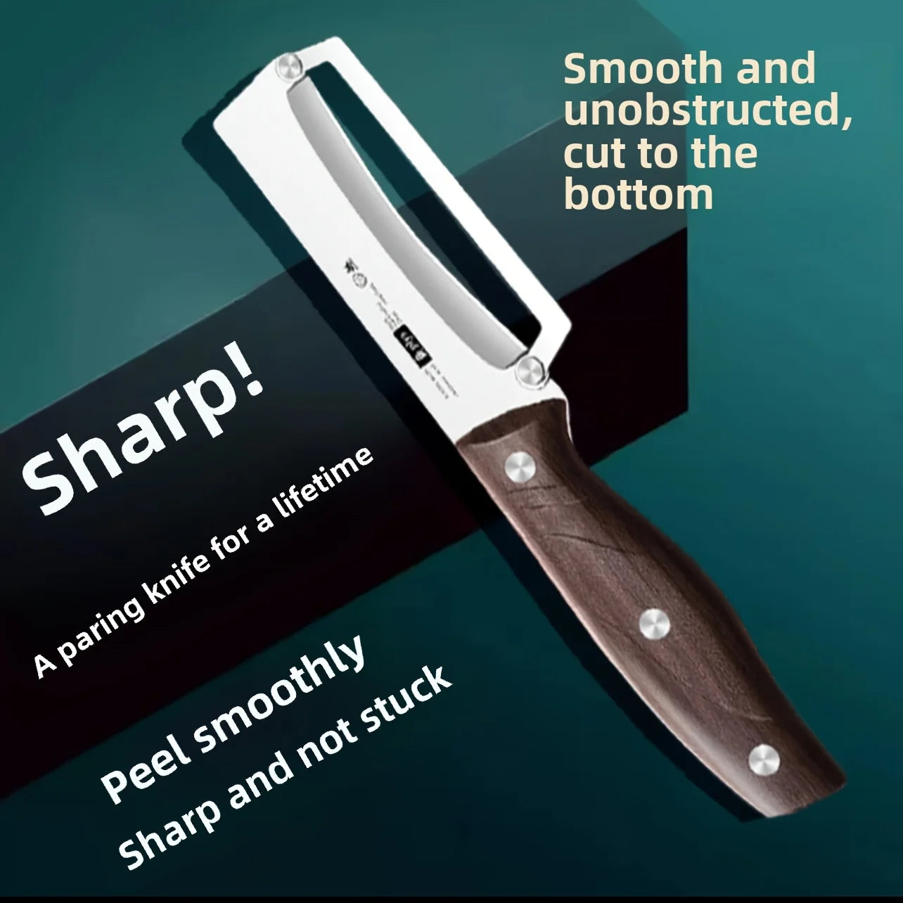 Stainless Steel Peeler with Wooden Handle for Efficient Fruit and Vegetable Preparation | Durable and Smooth Performance