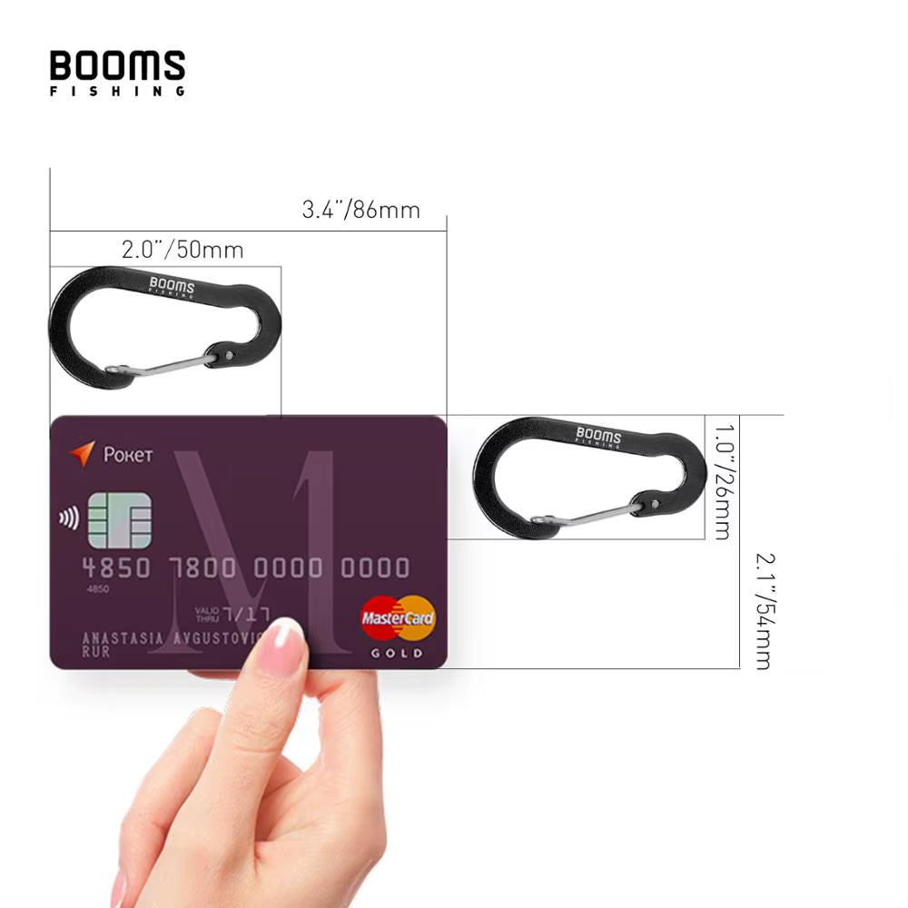 CC1 Steel Small Carabiner Clips - Outdoor Camping Multi-Tool Fishing Accessories (Pack of 6)
